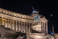 Victor Emmanuel II Monument in the night  in Rome  Italy Royalty Free Stock Photo